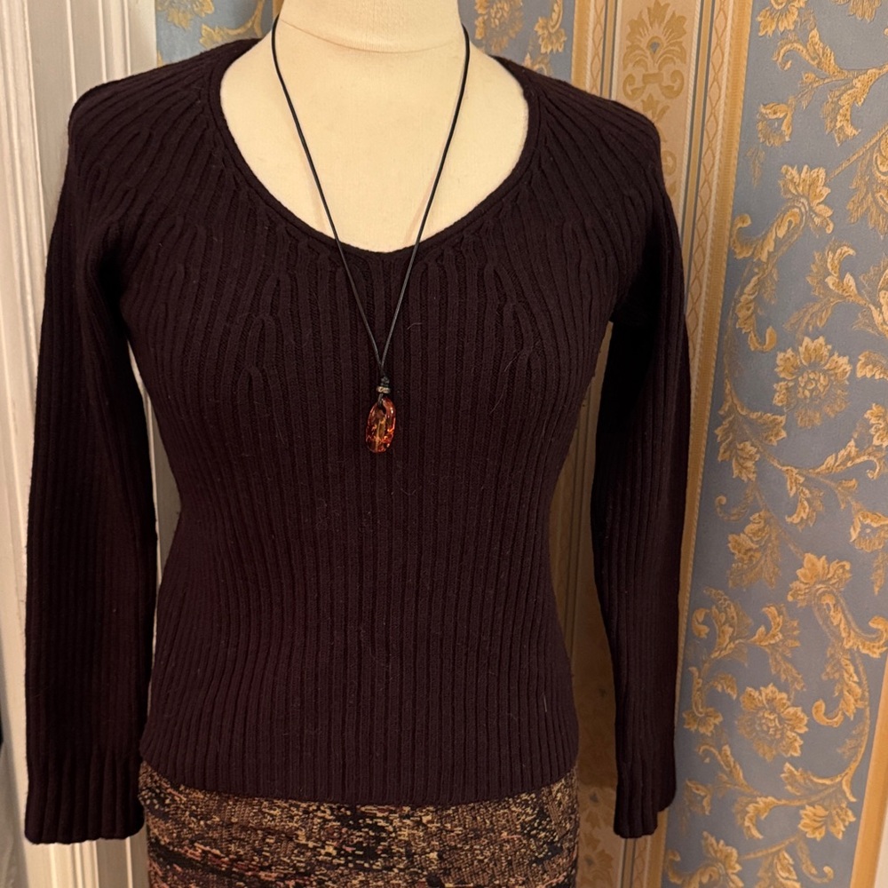 Anne Klein Women's Brown Crew Neck Sweater